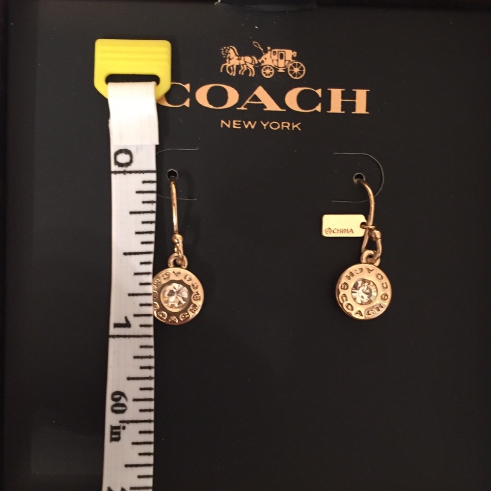 COACH Open Circle Stone Earrings on Wire ๐ - Picture 7 of 9